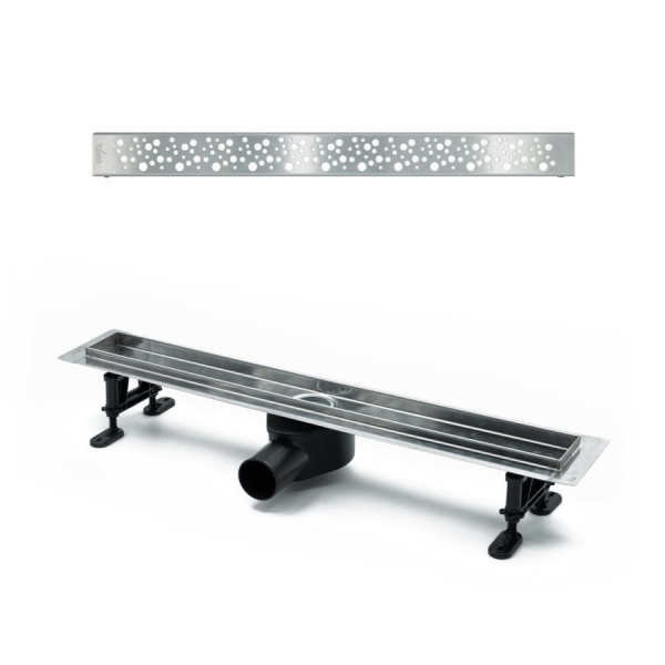 Душевой лоток Timo Drain Protect 90 DP20900-DR20900 с перфорированной решеткой DR20, сатин фото