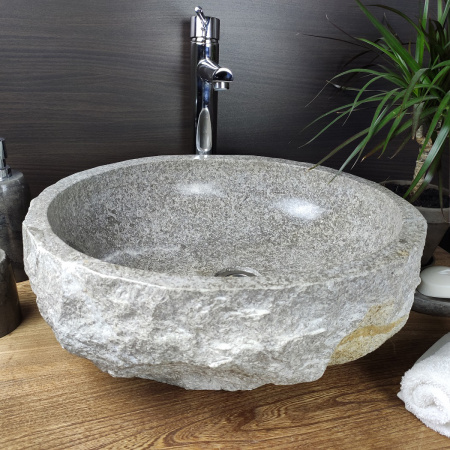 Накладная раковина из оникса Indo Erozy Grey EO-00268 фото