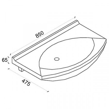 Раковина Dreja Лагуна 85 191676 фото