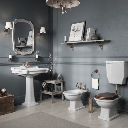 Унитаз со средним бачком TWBR22bi Tiffany World Bristol TWBR02bi золото фото