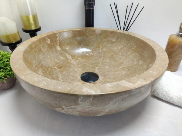 Накладная раковина из оникса Indo Bowl Sunset Medium BO-00014 фото