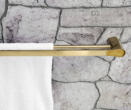 Полотенцедержатель двойной WasserKRAFT Aisch K-5940 матовое золото фото