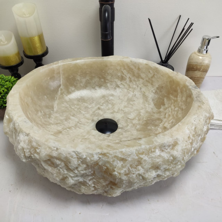 Накладная раковина из оникса Erozy Yellow EO-00453 (53*45*15см) фото