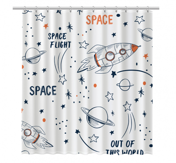 Текстильная шторка для ванны Fixsen Design Space FX-2508 фото