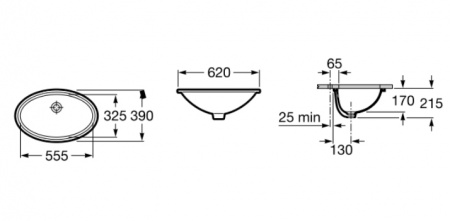 Раковина встраиваемая Roca Grand Berna 327899000 62 см фото