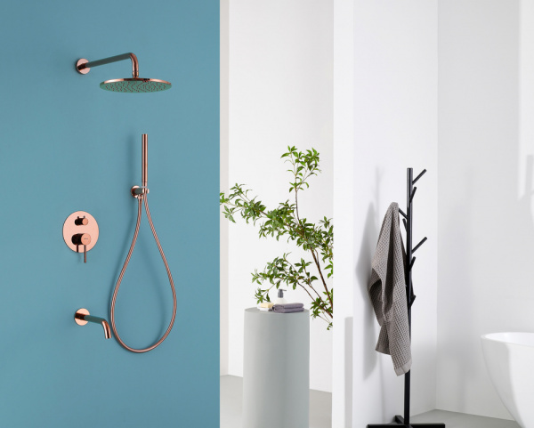 Душевая система скрытого монтажа Abber Wasser Kreis AF8117RG розовое золото фото