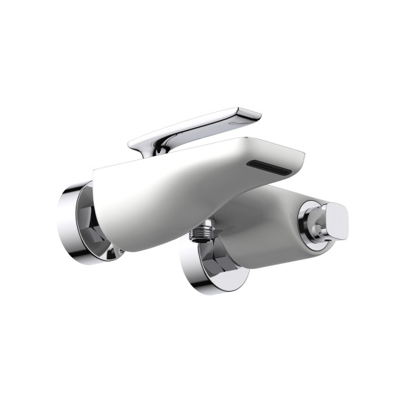 Смеситель для ванны с душем Timo Helmi 4024/00-16Y хром/белый фото