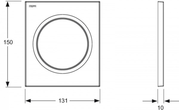 Смывная клавиша для писсуара Mepa Zero 421134 белая фото