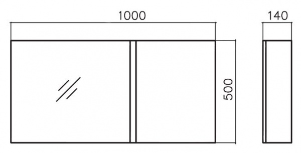 Зеркало-шкаф BelBagno Luce BB1000PAC/TL 100 см фото