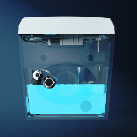 Электронный унитаз-биде импульсный Abber Bequem AC1119S с инсталляцией AC0101P2 фото