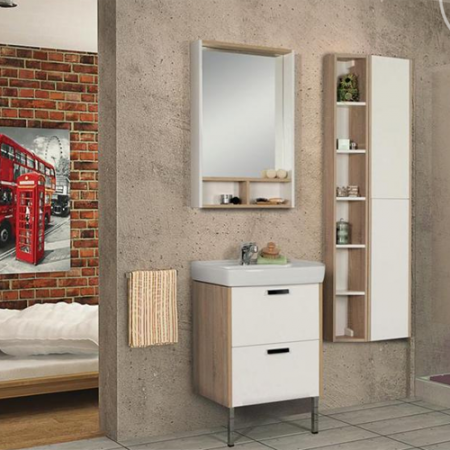 Зеркало-шкаф Акватон Йорк 55 1A173202YOAD0 дуб сонома фото