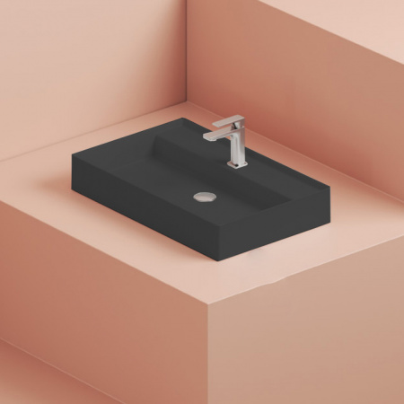 Раковина Artceram Scalino SCL008 17 00 75х48 черная матовая фото