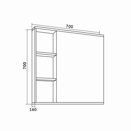Зеркало-шкаф Grossman Форта 70 2070022 темный дуб галифакс фото