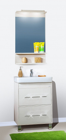 Тумба с раковиной Бриклаер Чили 60 светлая лиственница фото