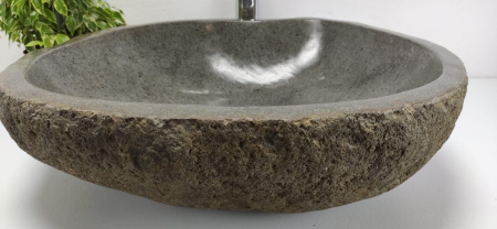 Накладная раковина из речного камня RS0798 (51*51*15) фото
