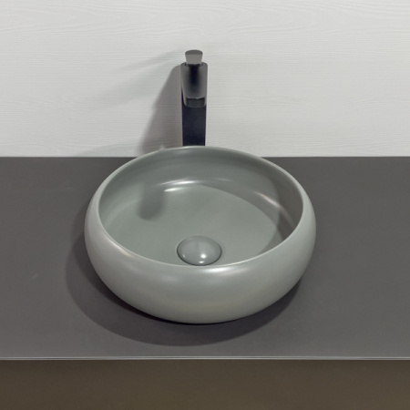 Накладная раковина Comforty 113MH 00-00012226 36x36 светло-серая матовая фото