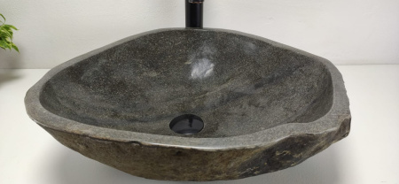 Накладная раковина из речного камня RS0805 (47*45*15) фото