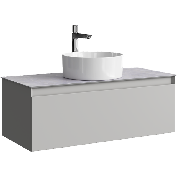 Тумба под накладную раковину Aqwella Geometria 100 GE01101ST серый туман фото