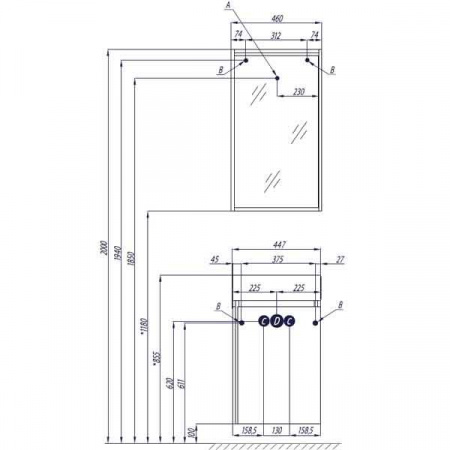 Тумба под раковину Акватон Бэлла 1A221501BBAZ0 фото