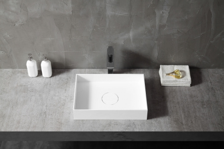 Накладная раковина Abber Stein AS2621 50x35 белая матовая фото