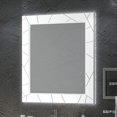 Зеркало с подсветкой Smile Луиджи 90 00-00000522 белое фото