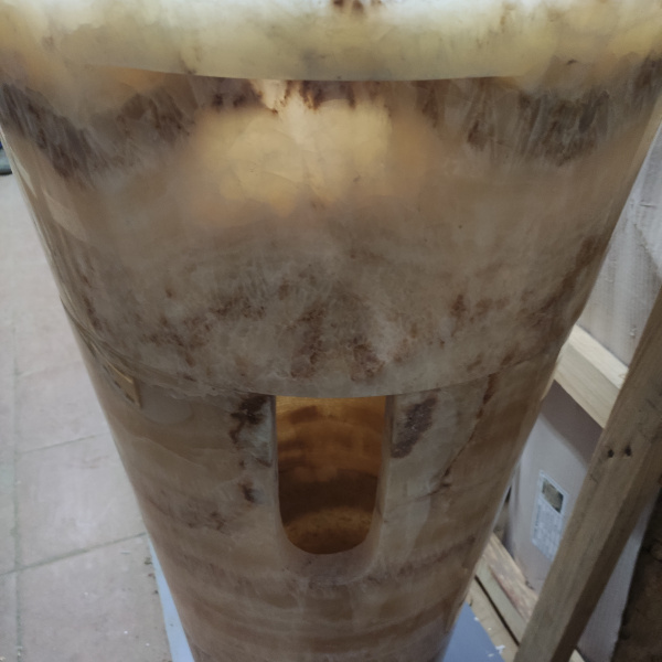 Раковина напольная из оникса Yellow ON-01343 (45*45*90) фото