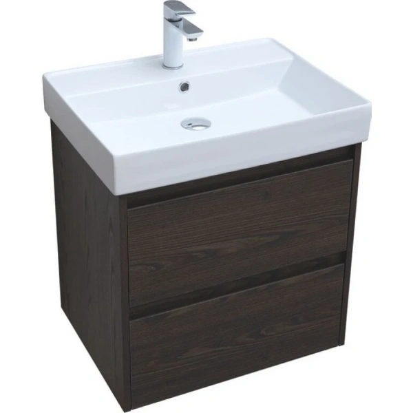 Тумба с раковиной Aquanet Nova Lite 75 305240 дуб черный фото