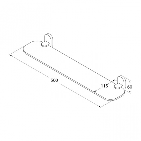 Полка стеклянная Iddis Mirro Plus MRPSBG0i44 фото