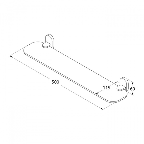 Полка стеклянная Iddis Mirro Plus MRPSBG0i44 фото