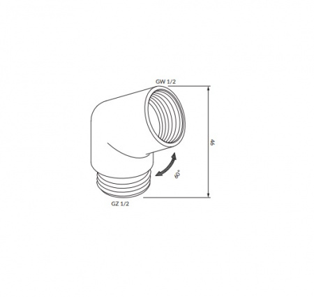 Подключение для душевого шланга Omnires T87CR хром фото