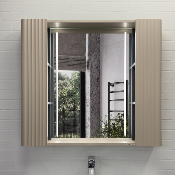 Зеркало-шкаф Comforty Ангара-90 00-00019940 дуб латте фото