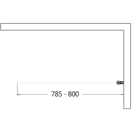 Шторка на ванну стеклянная AQUAme 80 AQM2858-R черная фото