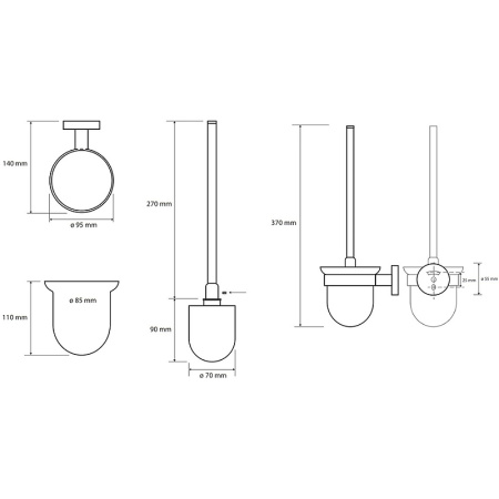 Ершик для туалета Bemeta Brilo 161113017 золото фото