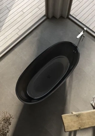 Ванна из полиэфирной смолы Abber Kristall AT9701Onyx 165x78 фото