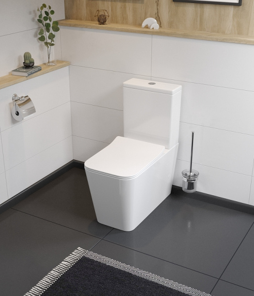 Унитаз компакт Koller Pool Kvadro KR-0675-RC-C без бачка с сиденьем Микролифт фото