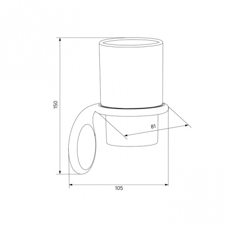 Стакан для зубных щеток Iddis Oldie OLDBRC1i45 бронза фото