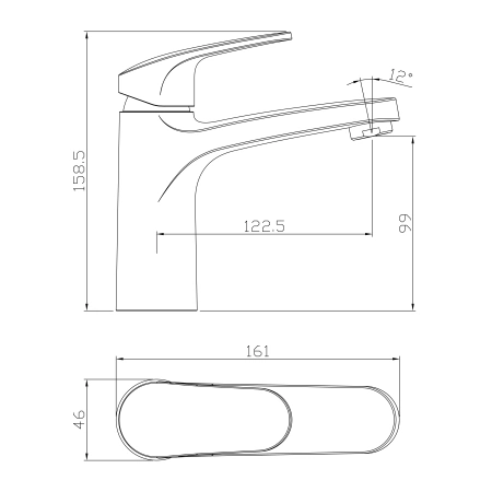 Смеситель для раковины Rossinka RS45 RS45-11 фото