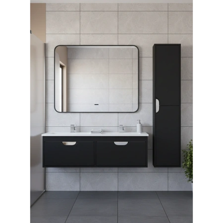 Тумба под двойную раковину Uperwood Modul 120 TModul120B черная фото