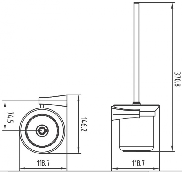 Ершик для унитаза подвесной Kaiser Konus KH-2026 фото