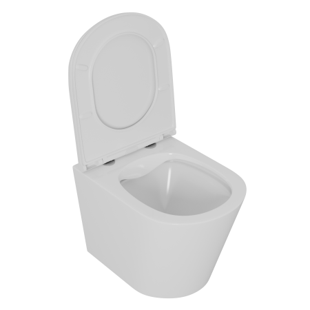 Безободковый подвесной унитаз D&K Venice DT1026016 с сиденьем микролифт фото