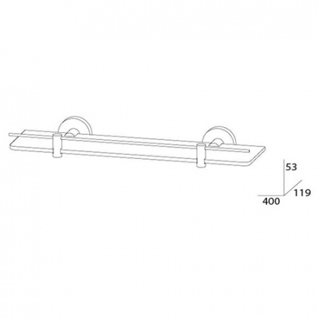 Полка стеклянная Artwelle Harmonia HAR 034 40 см фото