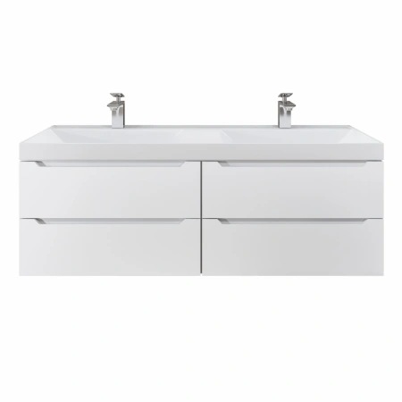 Тумба под двойную раковину Uperwood Tanos 120 2910203301 белая матовая фото