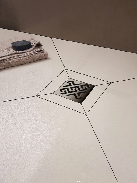 Душевой трап Berges Wasserhaus Platz Antik 090060 10x10 см с вертикальным сифоном фото