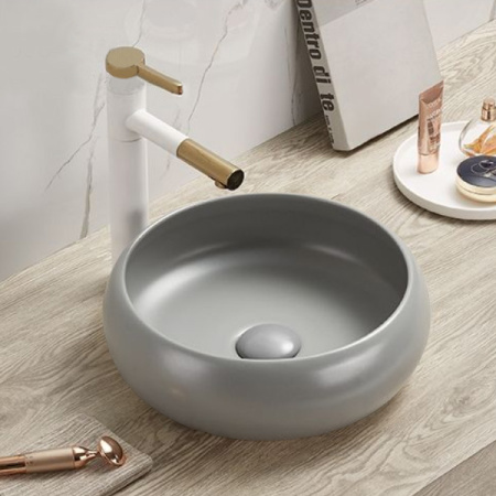 Накладная раковина Comforty 113MH 00-00012226 36x36 светло-серая матовая фото