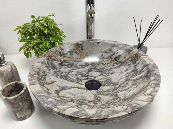 Накладная раковина из мрамора Bowl Doreng Marmo BM-00978 (45*45*15) фото