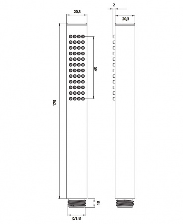 Душевая лейка Omnires Micro MICRO-R/KCR фото