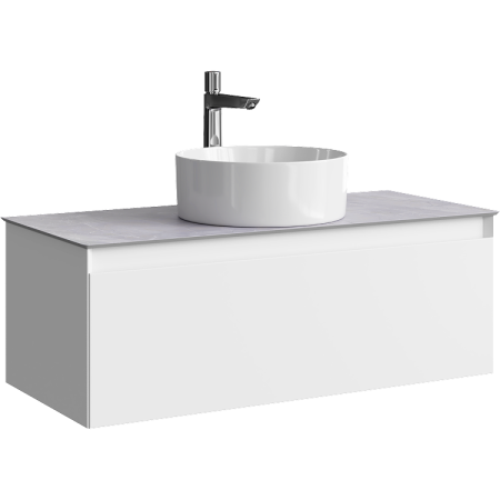 Тумба под накладную раковину Aqwella Geometria 100 GE01101WM белая фото