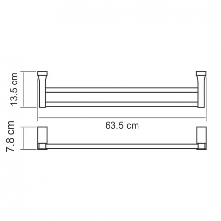 Полотенцедержатель двойной WasserKRAFT Lopau K-6040 фото