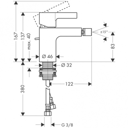 Смеситель для биде Hansgrohe Metris S 31261000 фото