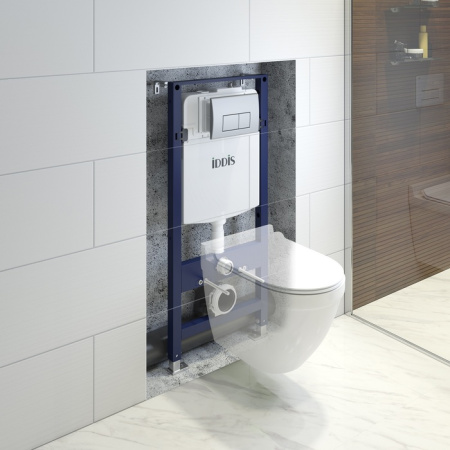 Инсталляция для подвесного унитаза Iddis Optima Home OPH00GCi32K с клавишей фото